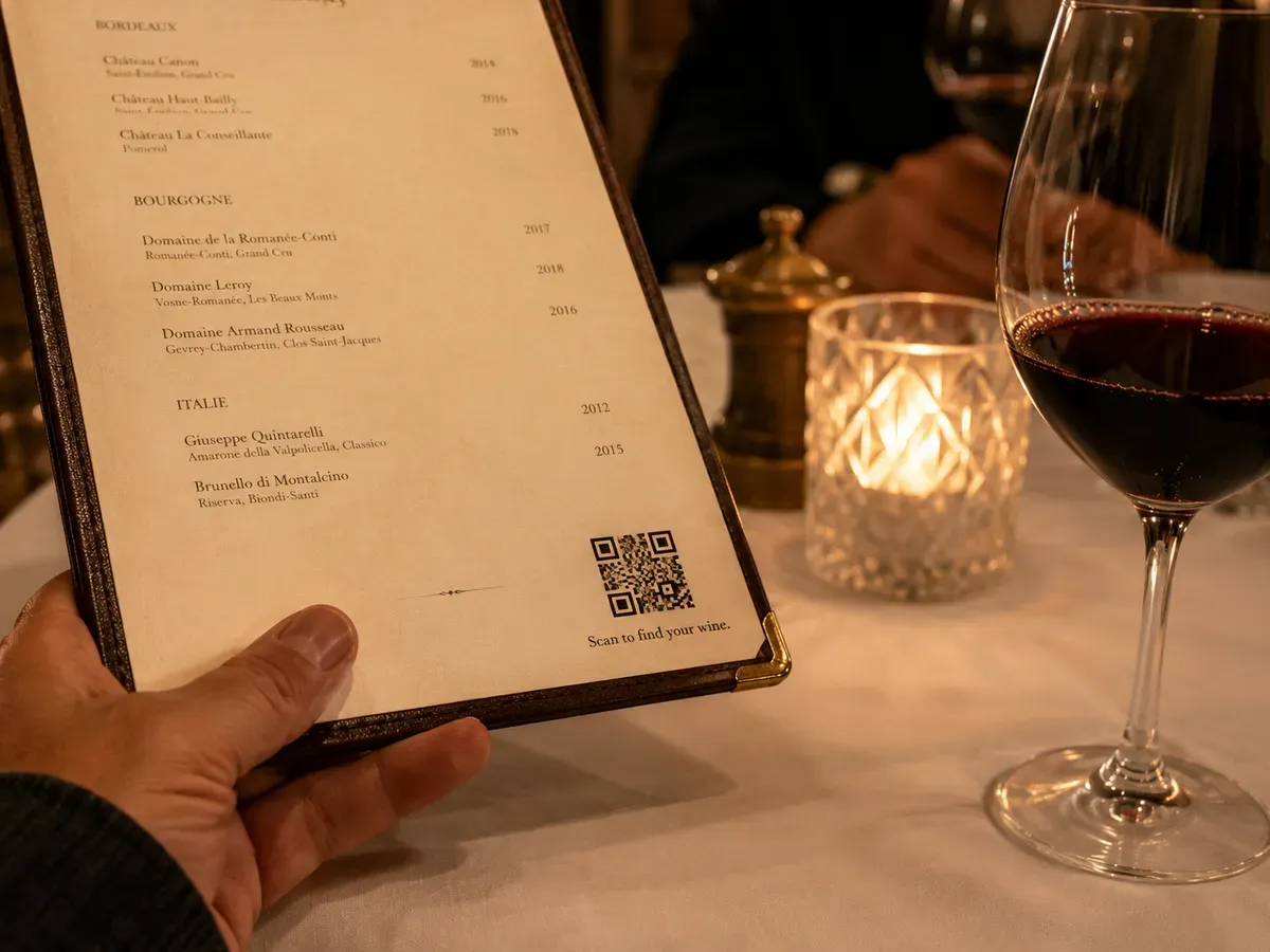 Restaurant wine experience